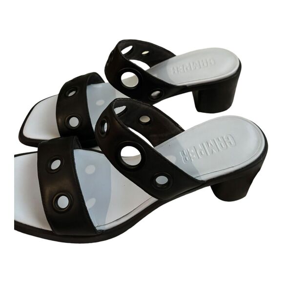 Camper MEDA Women’s Heeled Sandal Grommets Black Sz 39 / 8.5 - Picture 3 of 6